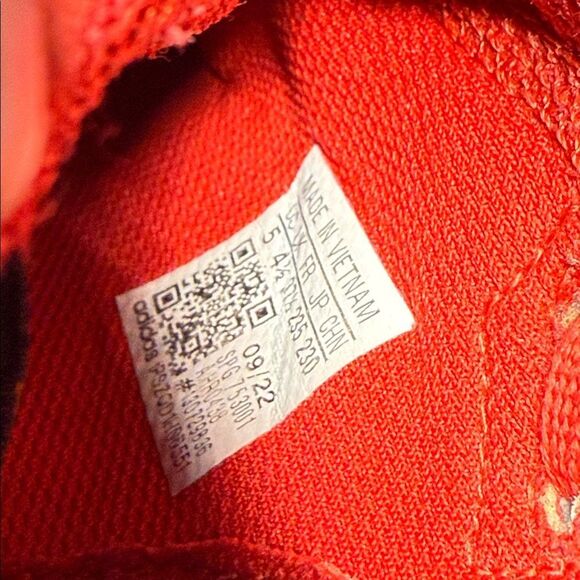 adidas Kids Red and White Sneakers - Picture 6 of 6